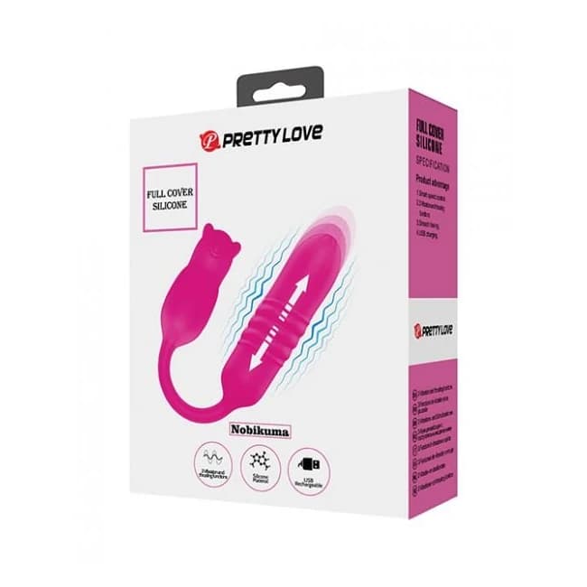 Pretty Love Nobikuma Thrusting Egg - Fuchsia - Image 1