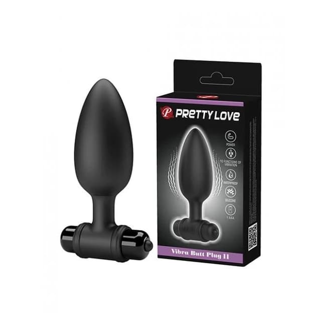 Pretty Love Vibra Butt Plug Ii - Black - Image 1