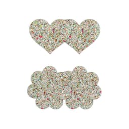 Pretty Pasties Heart & Flower Glow 2 Pair, image 1