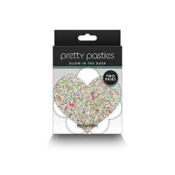 Pretty Pasties Heart & Flower Glow 2 Pair, image 2