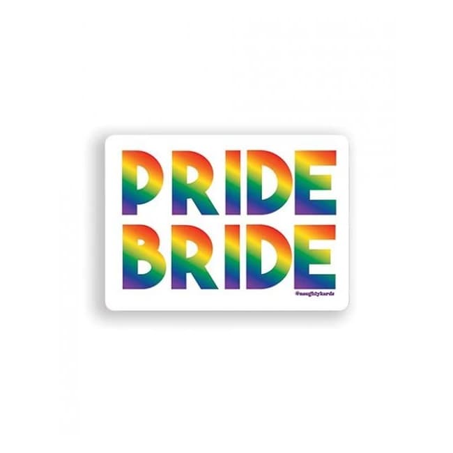 Pride Bride Naughty Sticker - Pack of 3 - Image 1