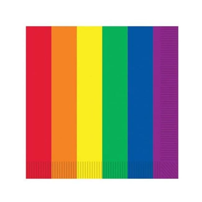 Pride Luncheon Napkins - Rainbow Pack of 16 - Image 1