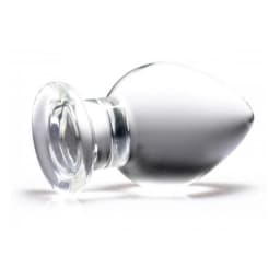 Prisms Molten Wide Glass Butt Plug Clear, image 3