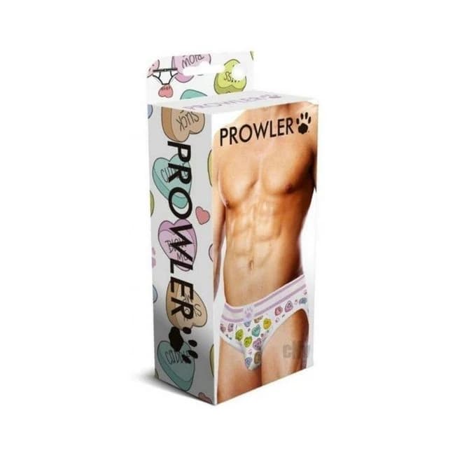 Prowler Candy Hearts Briefs Sm Wht - Image 1