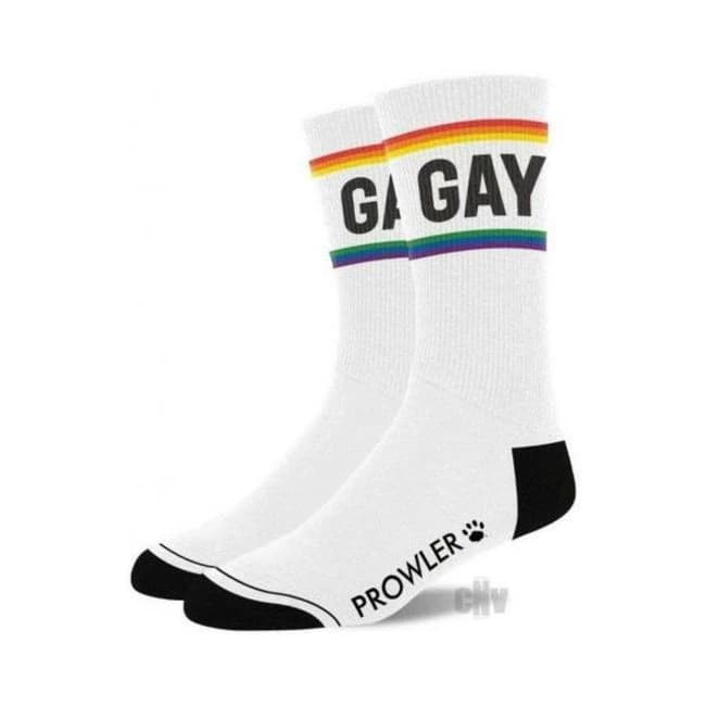 Prowler Gay Socks Wht/rnbw - Image 1