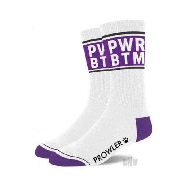 Prowler Pwr Btm Socks Wht/prp - Image 1