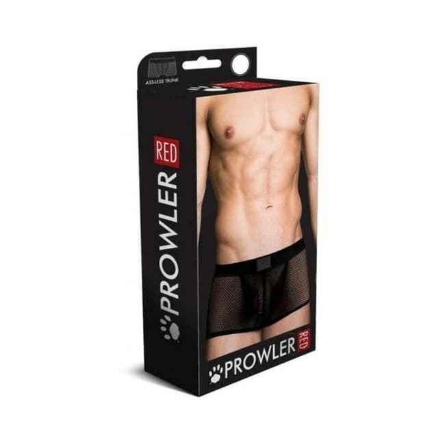 Prowler Red Fishnet Assless Trunk Blk Md - Image 1