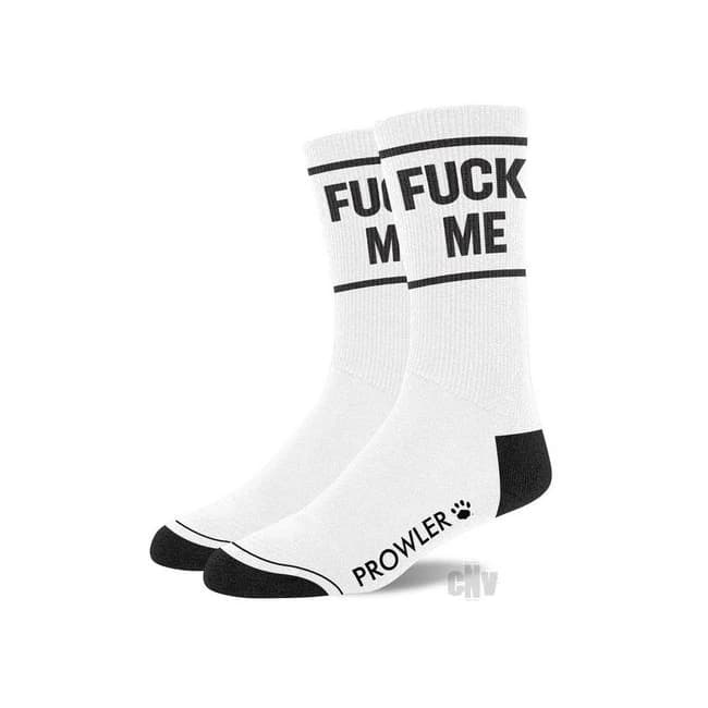 Prowler Red Fuck Me Socks White - Image 1