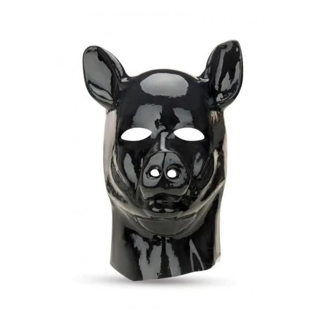 Prowler Red Latex Pig Hood Black - Image 1