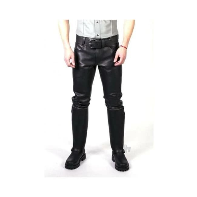 Prowler Red Leather Jeans Blk 28 - Image 1