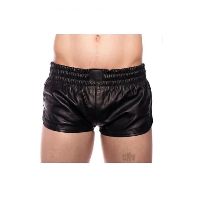 Prowler Red Leather Sport Shorts Blk Md - Image 1