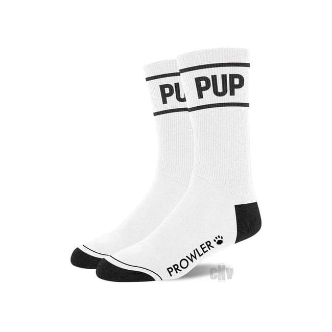 Prowler Red Pup Socks White - Image 1