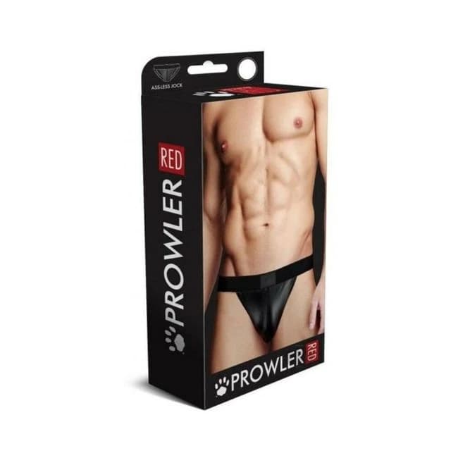 Prowler Red Wetlook Assless Jock Blk Md - Image 1