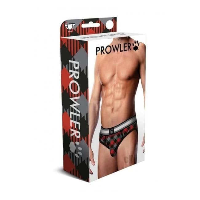 Prowler Tartan 1 Brief Md Blk/red Fu23 - Image 1