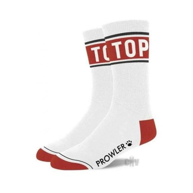 Prowler Top Socks Wht/red - Image 1