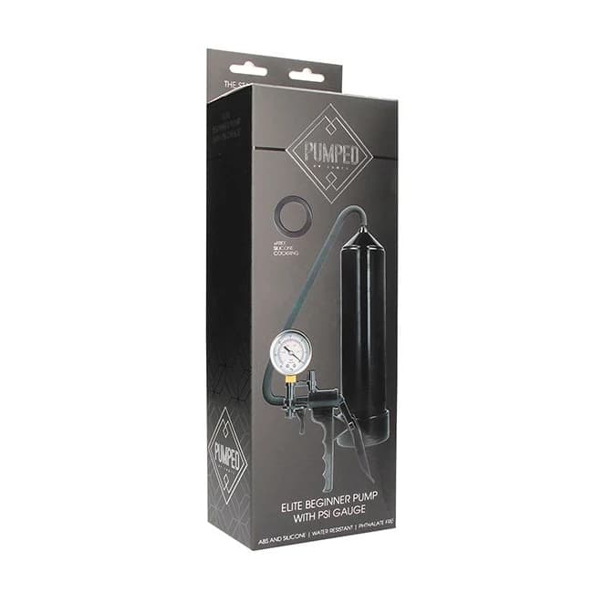PUMPED ELITE BEGINNER PUMP W/ PSI GAUGE BLACK  - Image 1