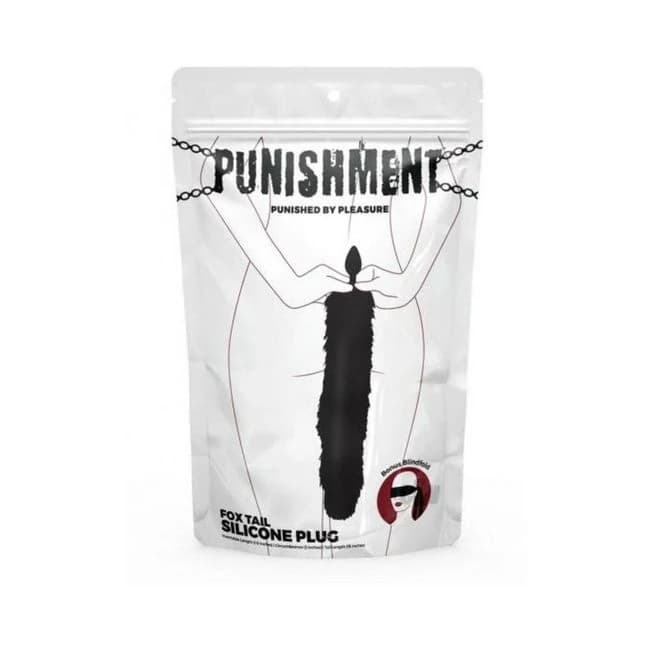 Punishment Fox Tail Butt Plug - Black - Image 1