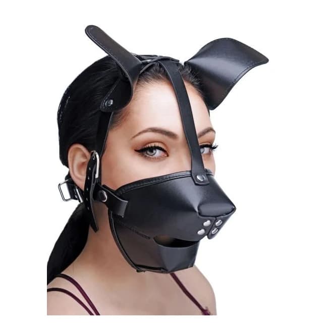 Pup Puppy Play Hood and Breathable Ball Gag - Image 1