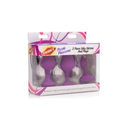 Purple Pleasures 3 Piece Silicone Anal Plugs, image 3