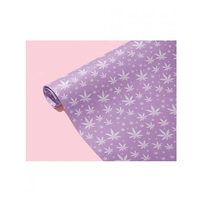 Purple Pot Leaf Wrapping Paper - Image 1