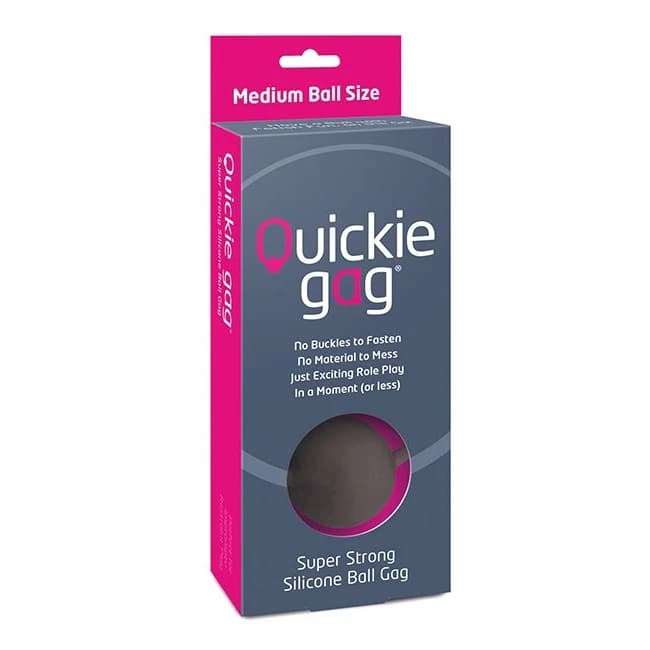 QUICKIE BALL GAG MEDIUM BLACK  - Image 1