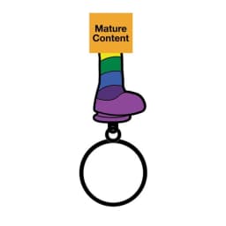 Rainbow Dildo Keychain (net) - Image 2