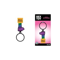 Rainbow Dildo Keychain (net) - Image 4