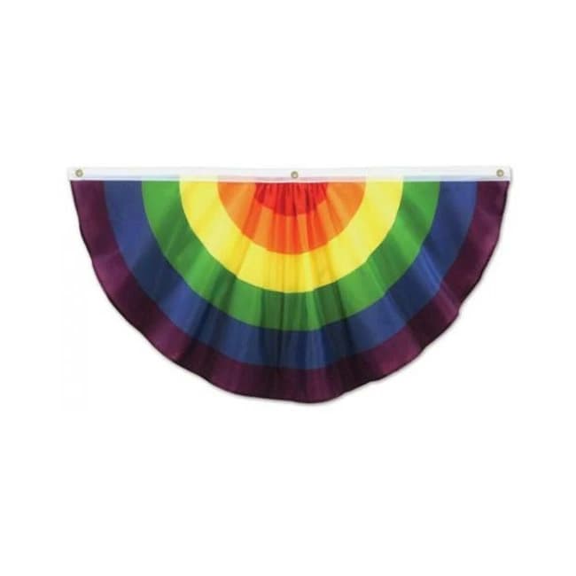 Rainbow Fabric Bunting 4 Feet Wide - Image 1