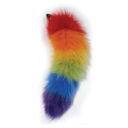 Rainbow Foxy Tail w/ Stainless Steel Butt Plug, image 1