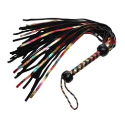 Rainbow Lambskin Leather Flogger, image 1