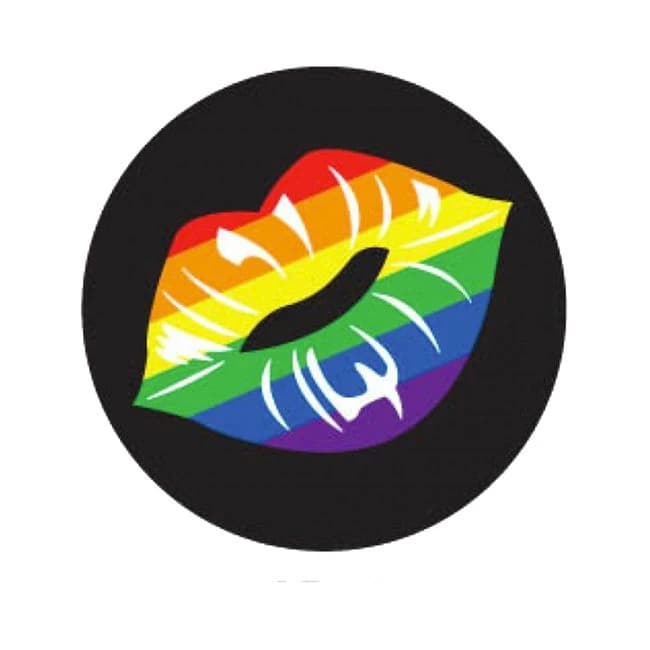 Rainbow Lips Button - Image 1