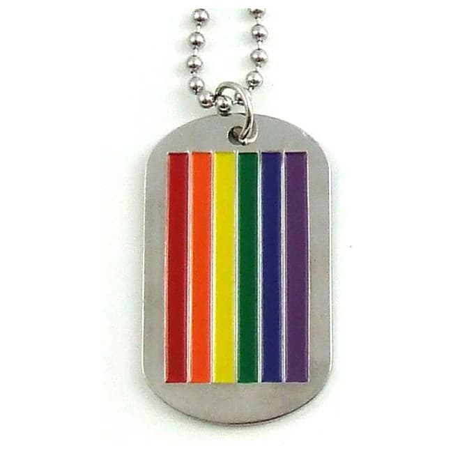 Rainbow Military I.d. Tag Necklace - Image 1