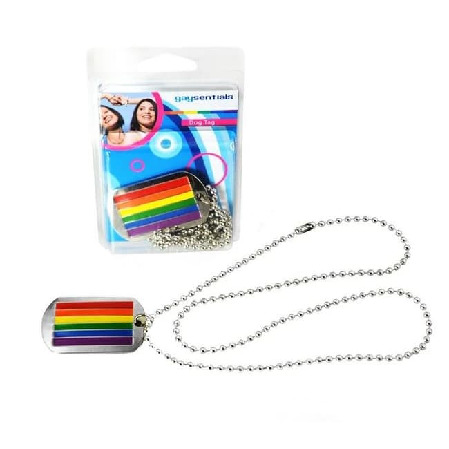 Rainbow Military I.d. Tag Necklace - Image 2