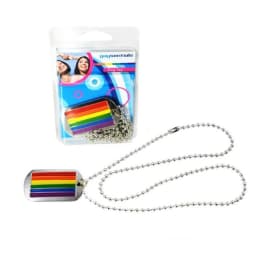 Rainbow Military I.d. Tag Necklace, image 2