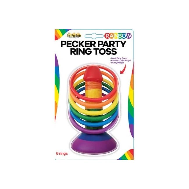 Rainbow Pecker Party Ring Toss - Image 1