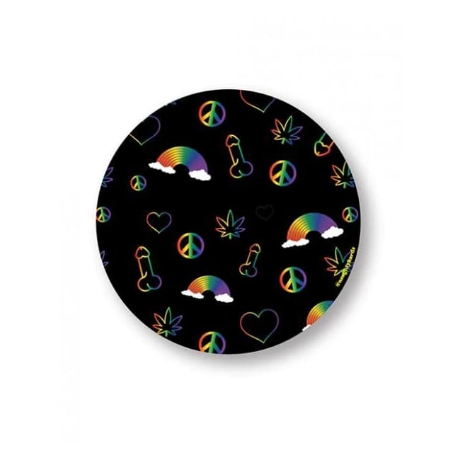Rainbow Penis Naughty Sticker - Pack of 3 - Image 1