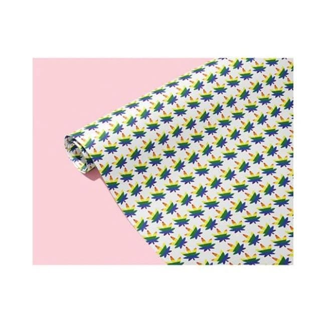 Rainbow Pot Leaf Wrapping Paper - Image 1