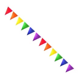 Rainbow Solid Pennants, image 1