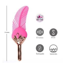 Rayne Silicone Feather Vibe Pink, image 2