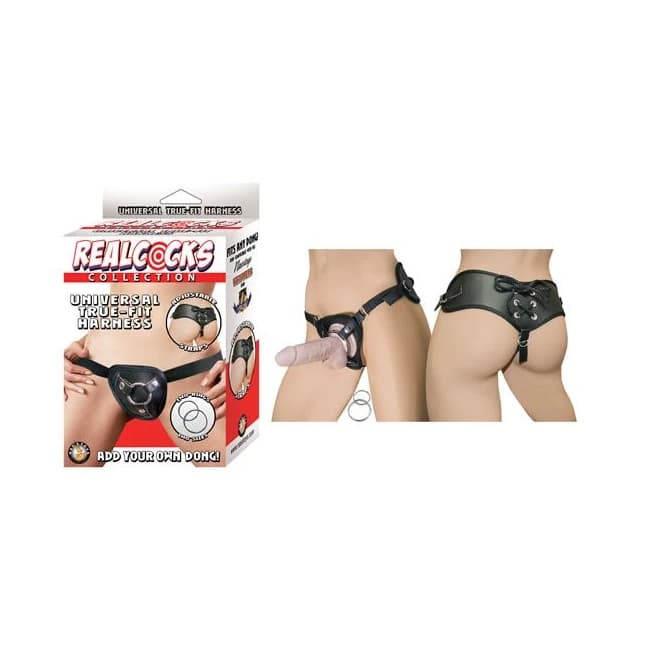 Real Cocks Universal True Fit Harness Black - Image 1