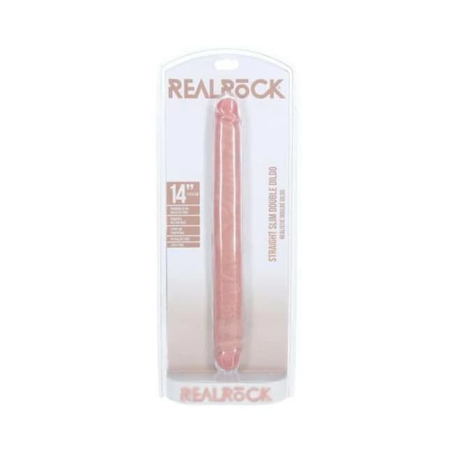 Realrock 14 In. Slim Double-ended Dong Beige - Image 1