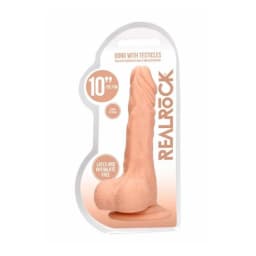 Realrock 7in Dong Flesh w/ O Testicles, image 2