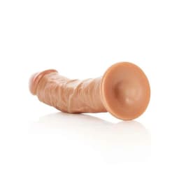 Realrock 7in Realistic Dildo Curved Tan, image 5