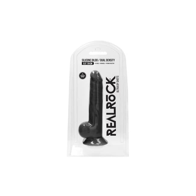 Realrock Ultra 9.5? Silicone Dildo Black - Image 1