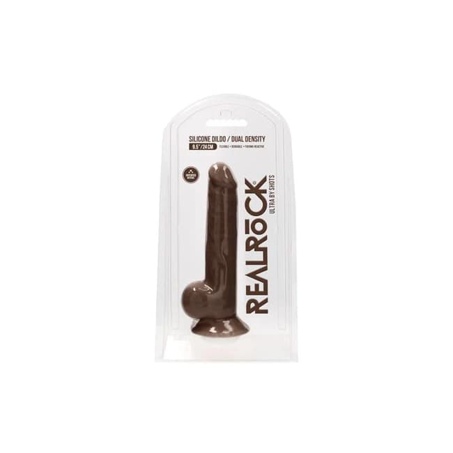 Realrock Ultra 9.5 Silicone Dildo Brown - Image 1