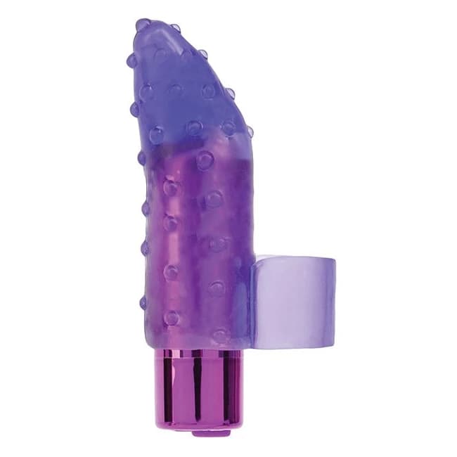 RECHARGEABLE FRISKY FINGER MASSAGER PURPLE  - Image 1