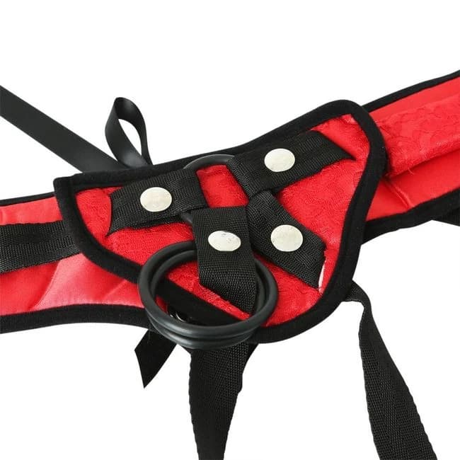 Red Lace Corsette Strap on - Image 1
