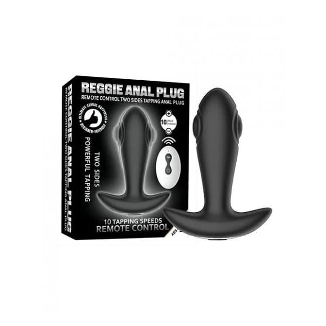 Reggie Tapping Anal Plug - Black - Image 1