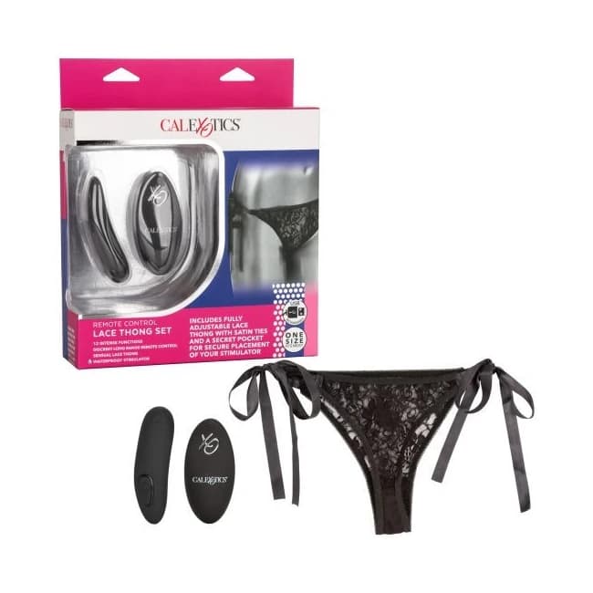 Remote Control Lace Thong Set - Image 1