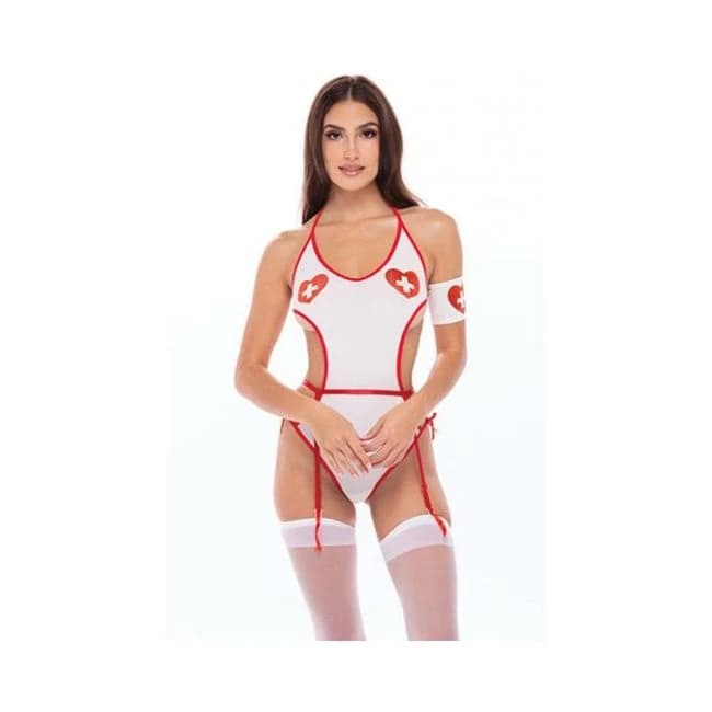 Rene Rofe 3 Pc Naughty Nurse White O/s - Image 1